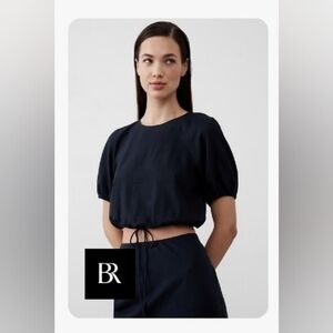 Banana Republic  Linen Blend Tie Hem Top